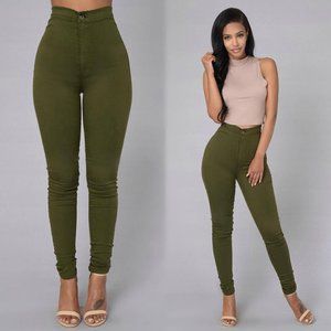 Ladies Solid Colors Pencil Pants